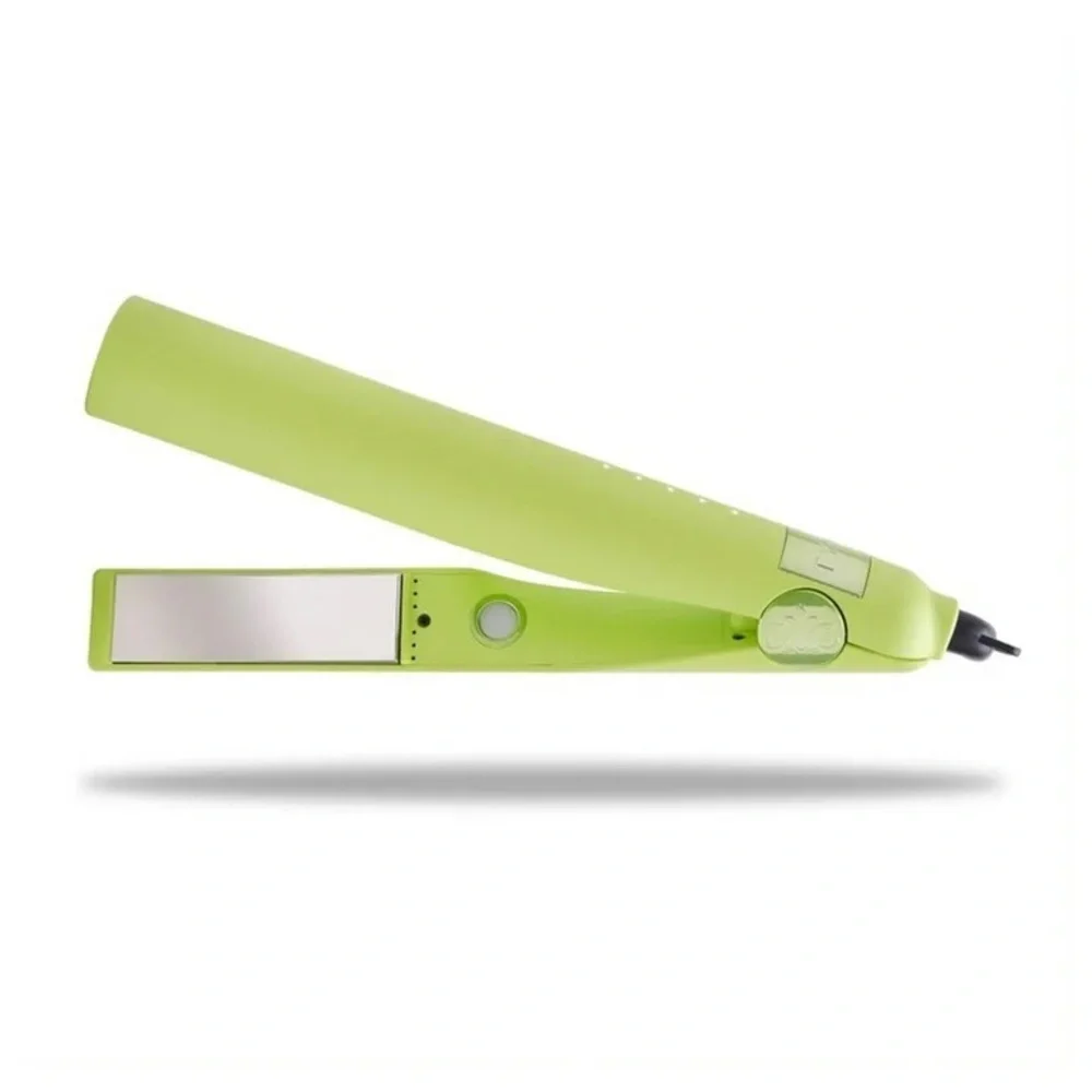 TYME Iron Pro 2-in-1 Hair Curler & Straightener w/ Auto Shutoff, Limelight